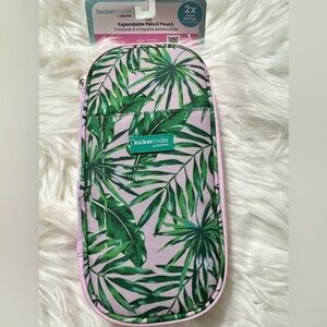 2pc of Expandable Pencil Pouch with Printed Exterior and Solid Interior Palms